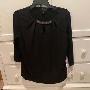 Black womens blouse with jewels